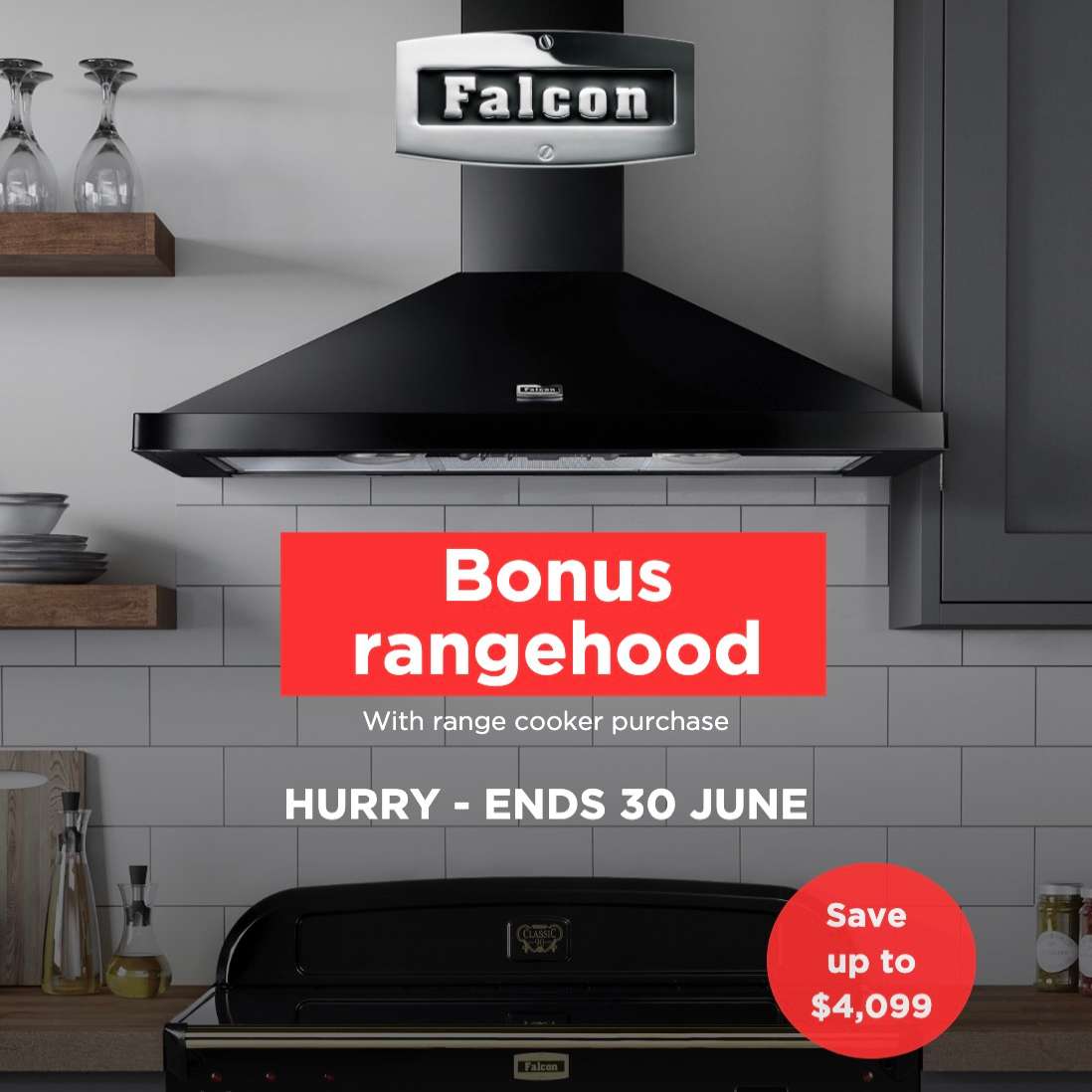 Falcon Oven Sale - Bonus Rangehood - Save up to $4099