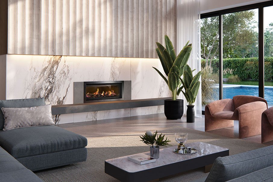 Real Flame Gas Fireplace Element MK2